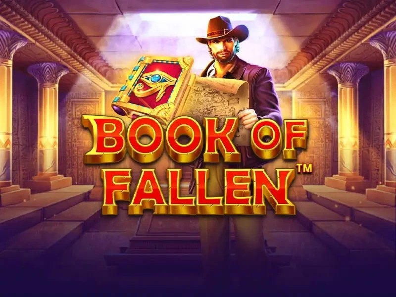 Book of the Fallen online game logo by Pragmatic Play on casino-rewards.nl