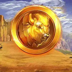 Buffalo Mania Megaways slot logo by Red Tiger Gaming at rewards-casino