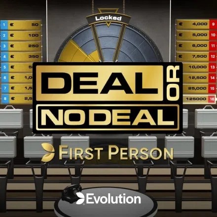 First Person Deal or No Deal slot icon by Evolution, available at rewards-casino